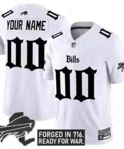 Alternative view of Cold Front Edition' Buffalo Bills Nike Vapor Custom Limited Stitched Jersey - Black