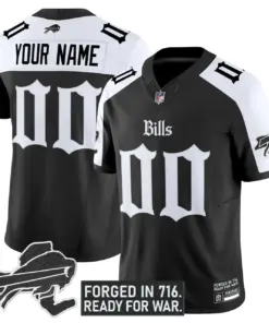 Cold Front Edition' Buffalo Bills Nike Vapor Custom Limited Stitched Jersey - Black - Image 3