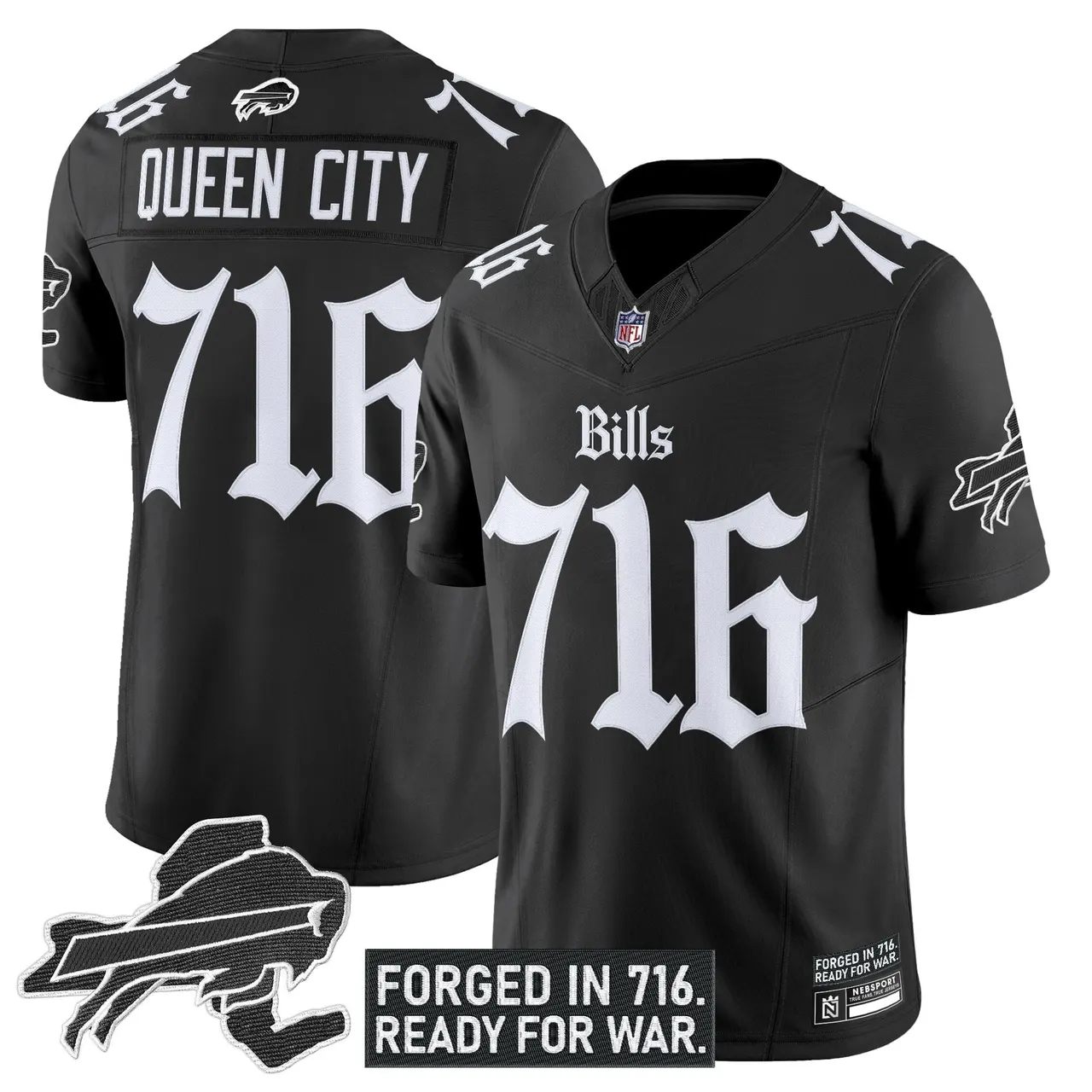 Cold Front Edition' Buffalo Bills Nike Vapor Limited Stitched Jersey - Black - Image 2