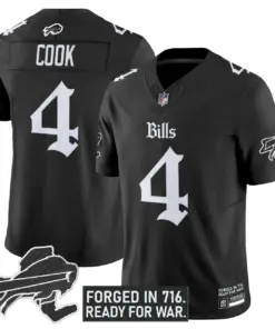 Cold Front Edition' Buffalo Bills Nike Vapor Limited Stitched Jersey - Black - Image 3
