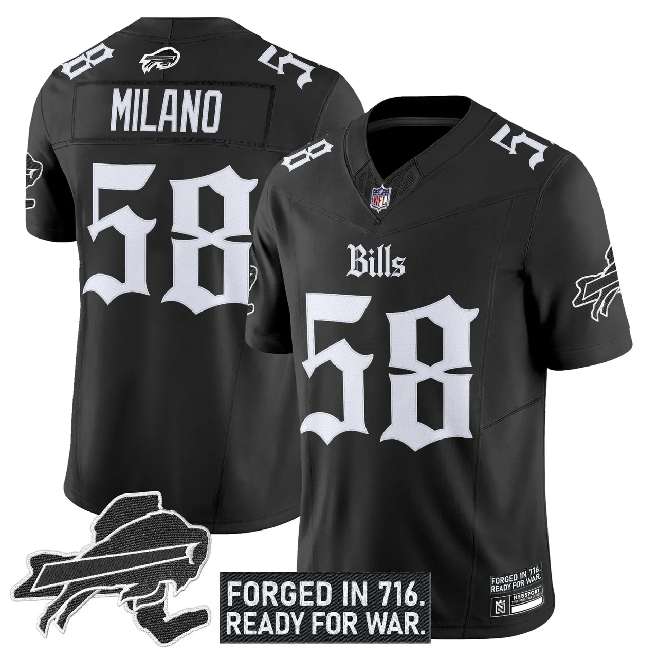 Cold Front Edition' Buffalo Bills Nike Vapor Limited Stitched Jersey - Black - Image 5