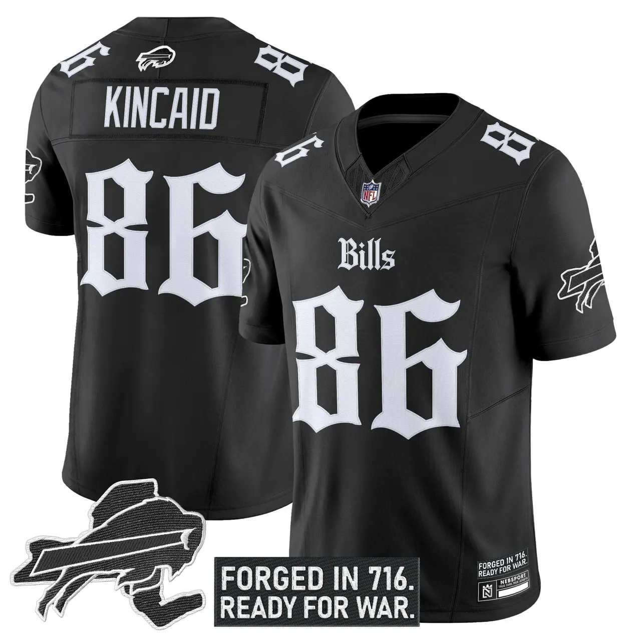 Cold Front Edition' Buffalo Bills Nike Vapor Limited Stitched Jersey - Black - Image 6