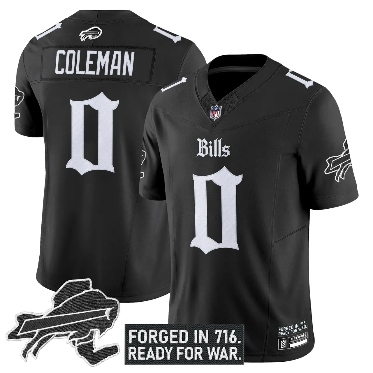Cold Front Edition' Buffalo Bills Nike Vapor Limited Stitched Jersey - Black - Image 7