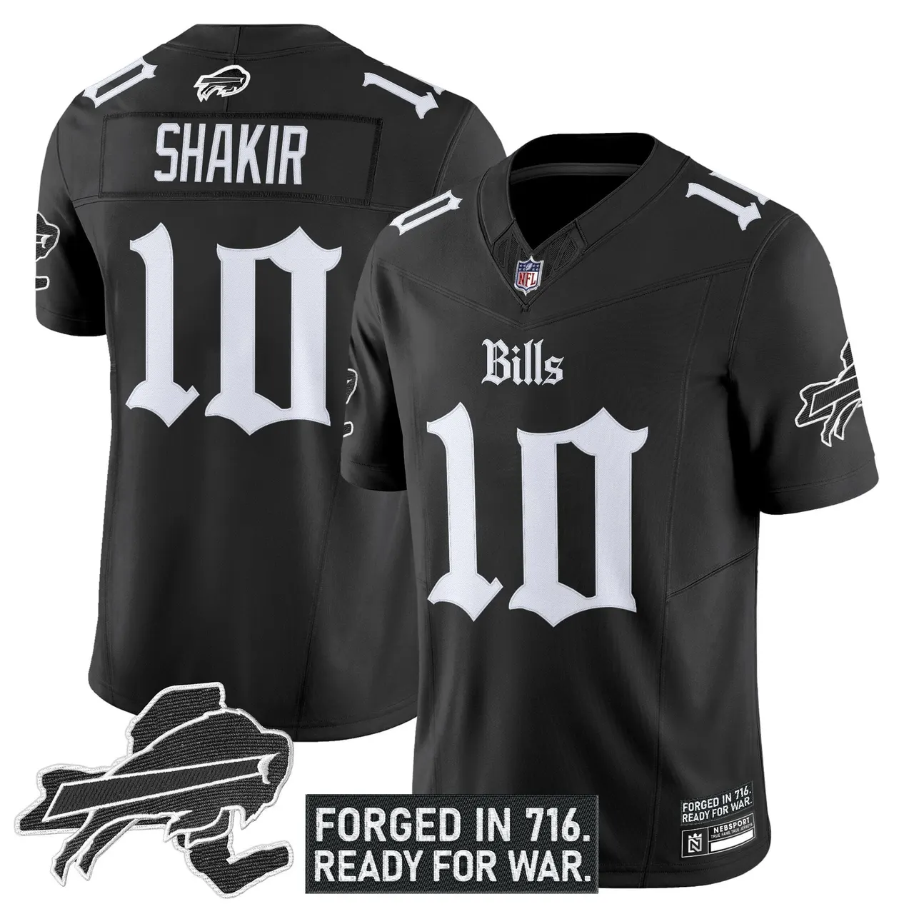 Cold Front Edition' Buffalo Bills Nike Vapor Limited Stitched Jersey - Black - Image 8