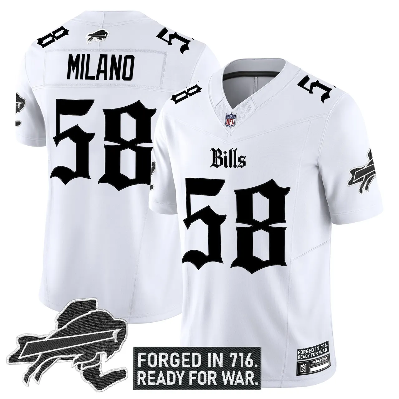 Cold Front Edition' Buffalo Bills Nike Vapor Limited Stitched Jersey - Black - Image 13