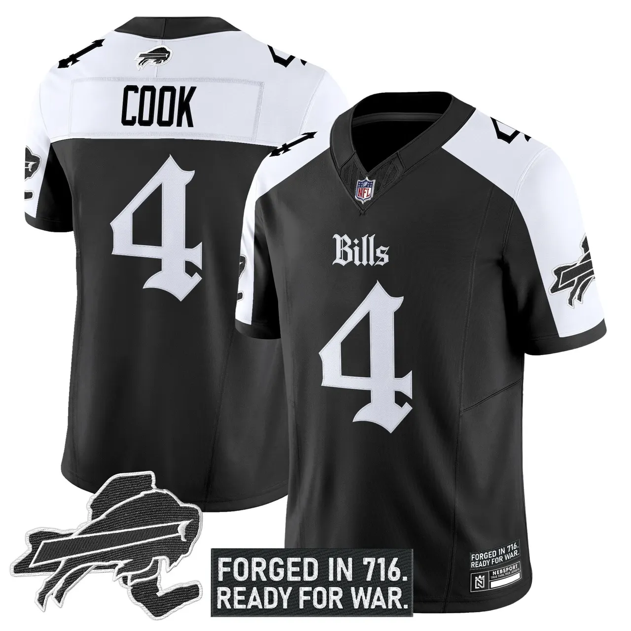 Cold Front Edition' Buffalo Bills Nike Vapor Limited Stitched Jersey - Black - Image 19