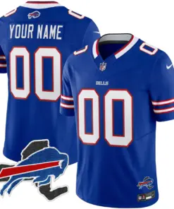 Buffalo Bills Nike New York Patch Vapor Custom Limited Stitched Jersey - Royal Blue - Image 3