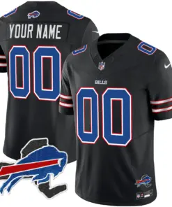 Buffalo Bills Nike New York Patch Vapor Custom Limited Stitched Jersey - Royal Blue - Image 6