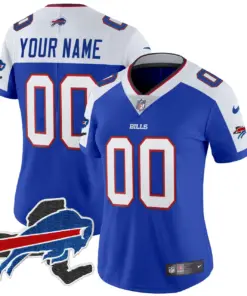 Buffalo Bills Nike New York Patch Vapor Custom Limited Stitched Jersey - Royal Blue - Image 8