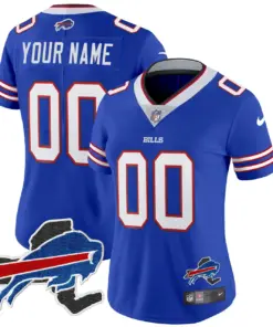 Buffalo Bills Nike New York Patch Vapor Custom Limited Stitched Jersey - Royal Blue - Image 9