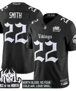 Norseblood Edition' Minnesota Vikings Nike Vapor Limited Stitched Jersey - Black - Image 7