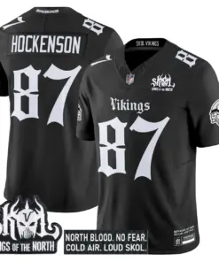 Norseblood Edition' Minnesota Vikings Nike Vapor Limited Stitched Jersey - Black - Image 8