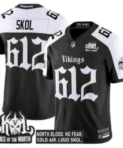 Norseblood Edition' Minnesota Vikings Nike Vapor Limited Stitched Jersey - Black - Image 20