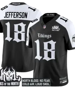 Norseblood Edition' Minnesota Vikings Nike Vapor Limited Stitched Jersey - Black - Image 21