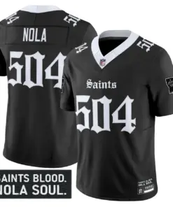 Alternative view of Olave New Orleans Saints Nike Vapor Stitched Jersey - Black