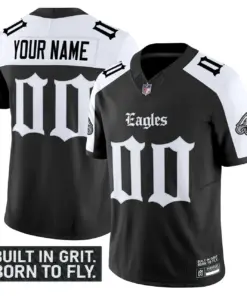 Philly Edition' Philadelphia Eagles Nike Vapor Custom Limited Stitched Jersey V2 - Black - Image 3