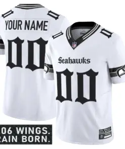 Alternative view of Shadows Edition' Seattle Seahawks Nike Vapor Custom Limited Stitched Jersey - Black