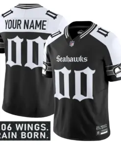 Shadows Edition' Seattle Seahawks Nike Vapor Custom Limited Stitched Jersey - Black - Image 3