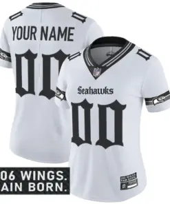 Shadows Edition' Seattle Seahawks Nike Vapor Custom Limited Stitched Jersey - Black - Image 5