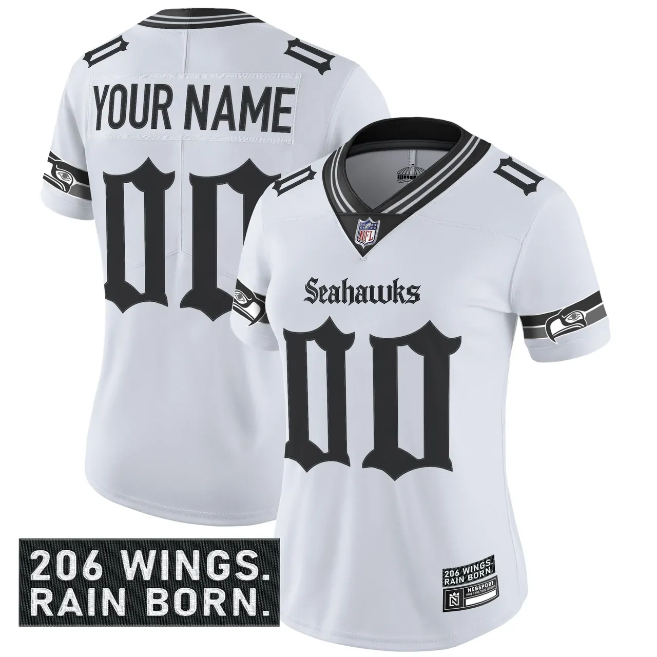 Shadows Edition' Seattle Seahawks Nike Vapor Custom Limited Stitched Jersey - Black - Image 5