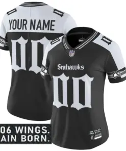 Shadows Edition' Seattle Seahawks Nike Vapor Custom Limited Stitched Jersey - Black - Image 6