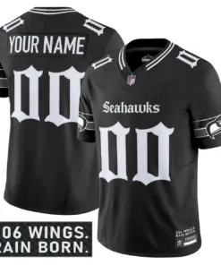 Shadows Edition' Seattle Seahawks Nike Vapor Custom Limited Stitched Jersey - Black