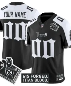 Gothic Shadows Drop' Tennessee Titans Nike Vapor Custom Limited Stitched Jersey - Black - Image 3