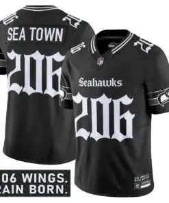 Alternative view of Shadows Edition' Seattle Seahawks Nike Vapor Limited Stitched Jersey - Black