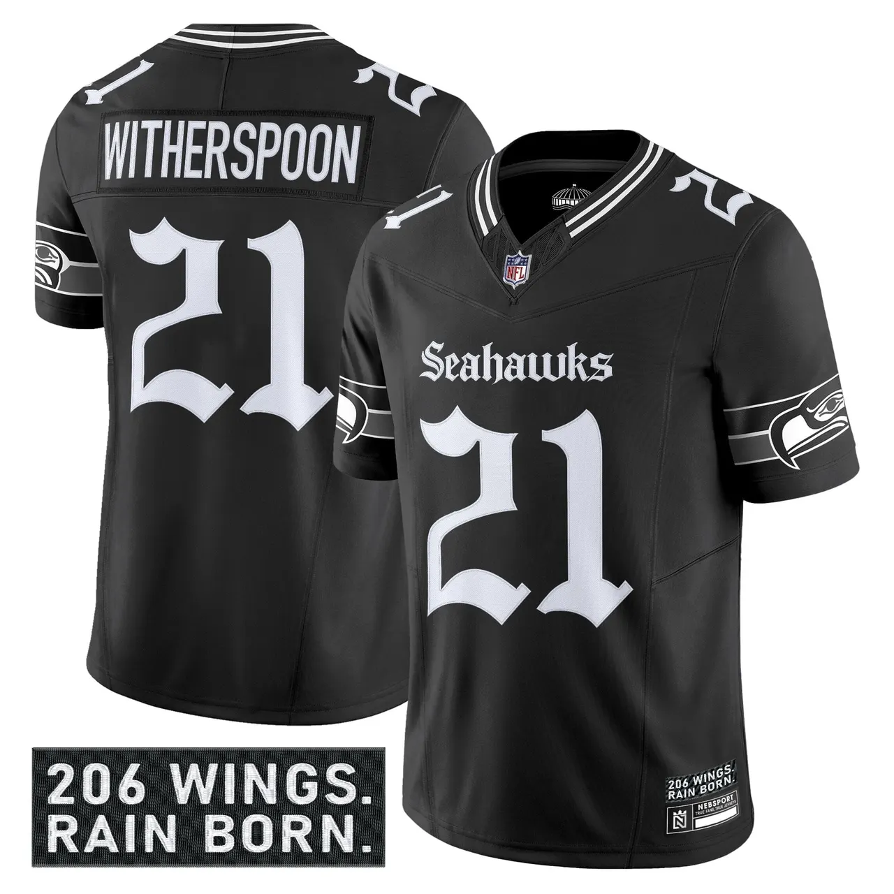 Shadows Edition' Seattle Seahawks Nike Vapor Limited Stitched Jersey - Black - Image 5