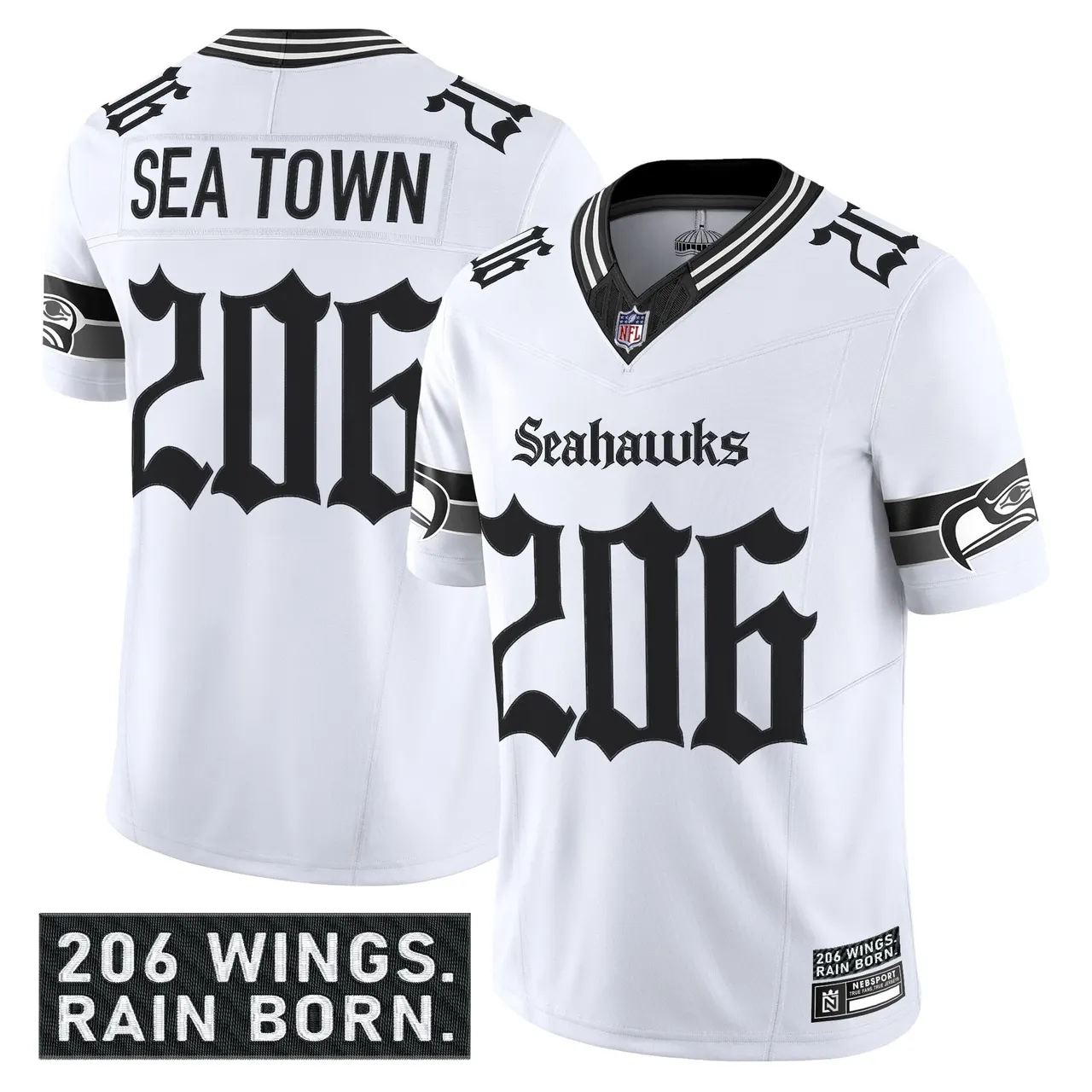 Shadows Edition' Seattle Seahawks Nike Vapor Limited Stitched Jersey - Black - Image 10