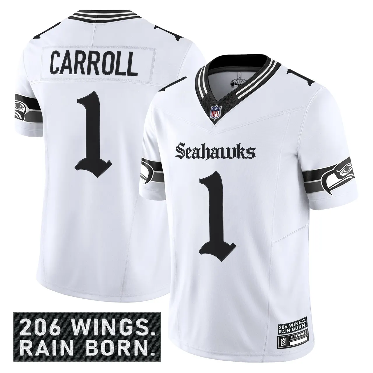 Shadows Edition' Seattle Seahawks Nike Vapor Limited Stitched Jersey - Black - Image 11