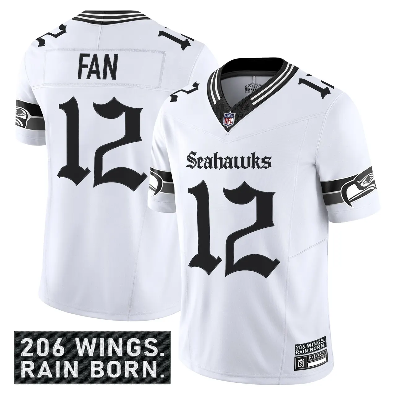 Shadows Edition' Seattle Seahawks Nike Vapor Limited Stitched Jersey - Black - Image 16
