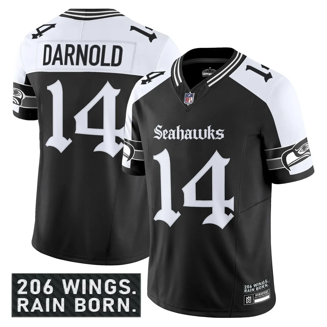 Shadows Edition' Seattle Seahawks Nike Vapor Limited Stitched Jersey - Black - Image 17
