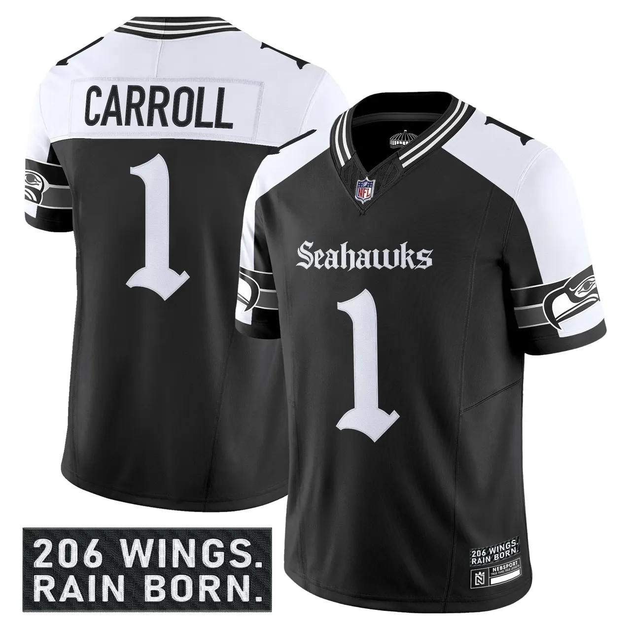 Shadows Edition' Seattle Seahawks Nike Vapor Limited Stitched Jersey - Black - Image 19