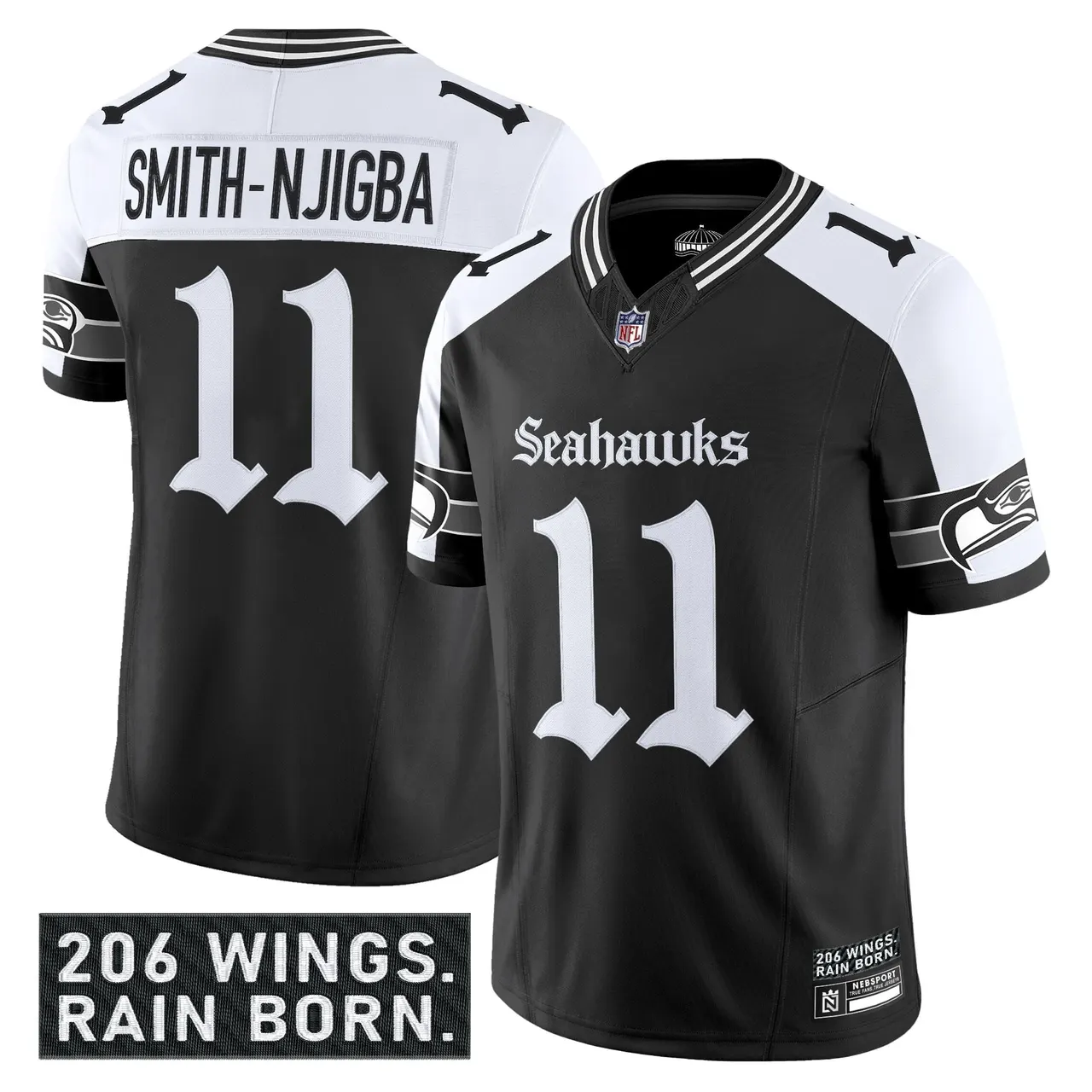Shadows Edition' Seattle Seahawks Nike Vapor Limited Stitched Jersey - Black - Image 20
