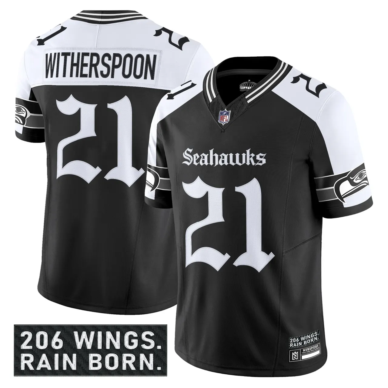 Shadows Edition' Seattle Seahawks Nike Vapor Limited Stitched Jersey - Black - Image 21