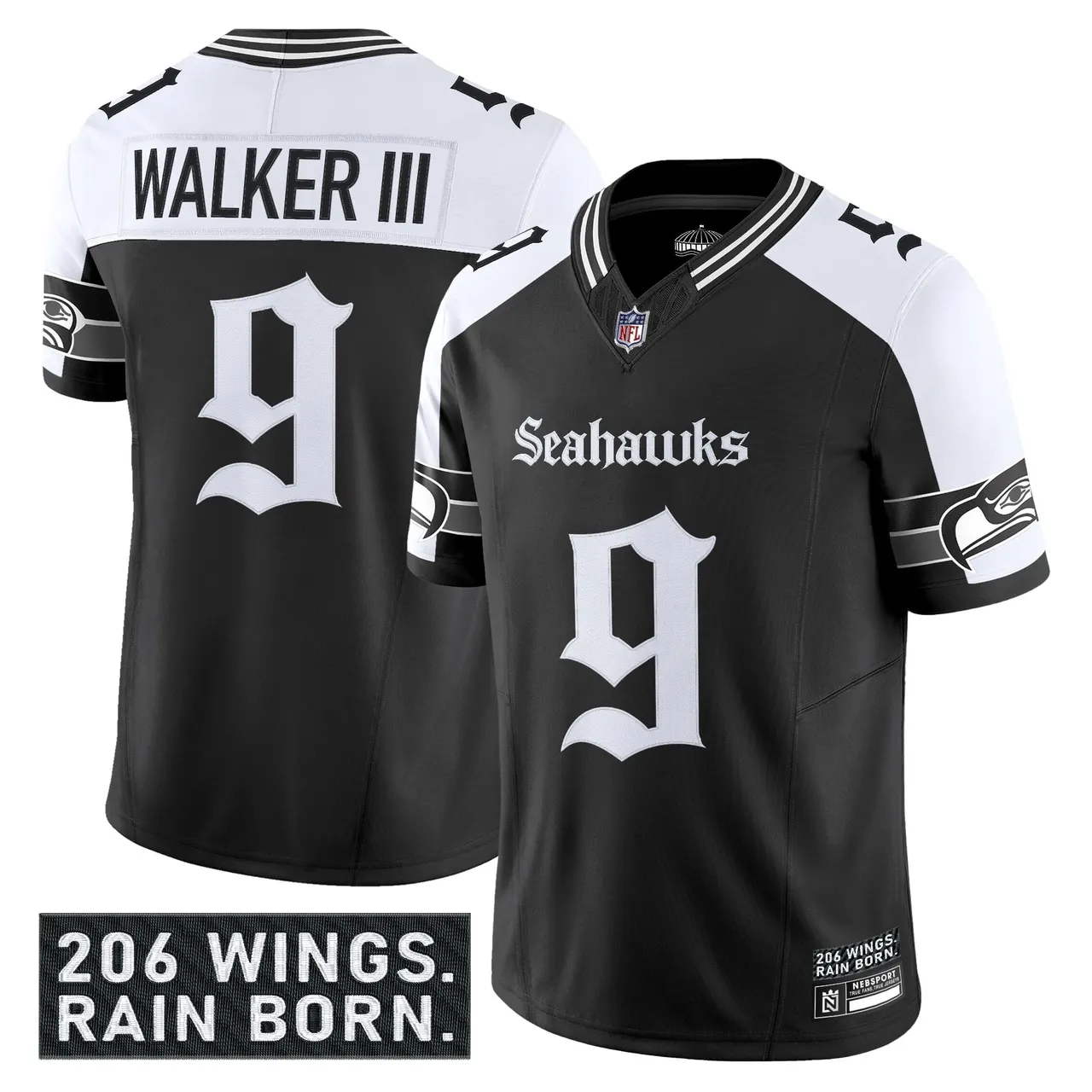 Shadows Edition' Seattle Seahawks Nike Vapor Limited Stitched Jersey - Black - Image 22