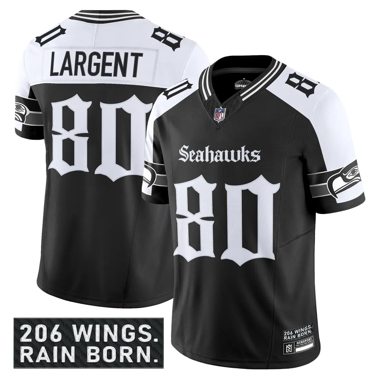 Shadows Edition' Seattle Seahawks Nike Vapor Limited Stitched Jersey - Black - Image 23