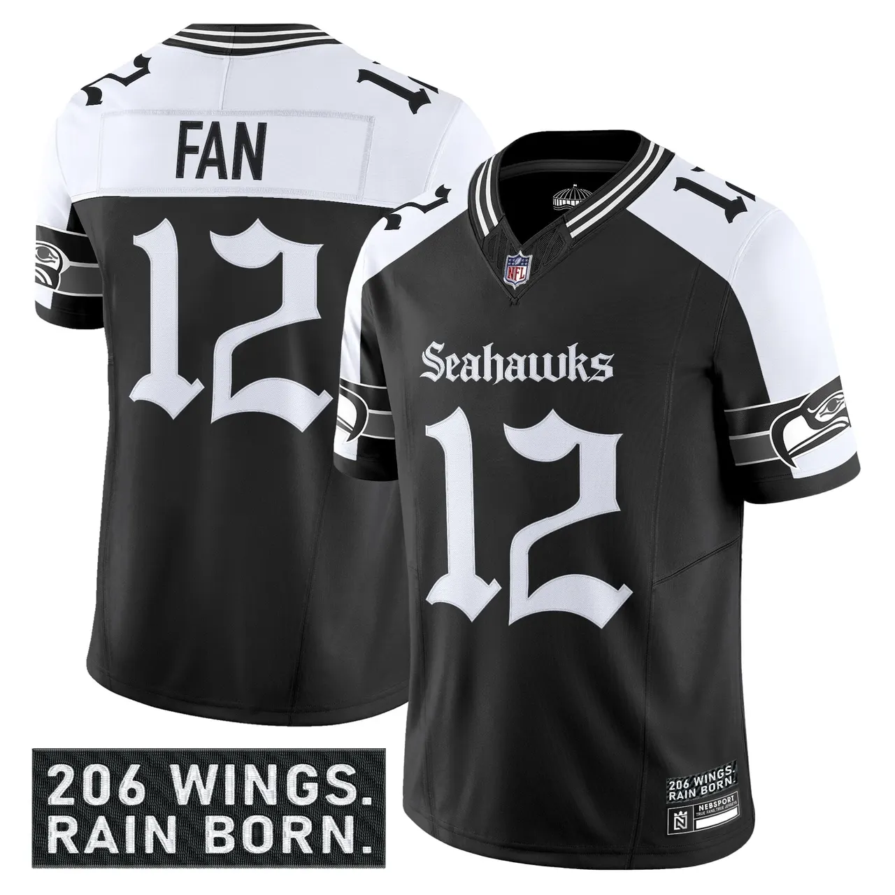 Shadows Edition' Seattle Seahawks Nike Vapor Limited Stitched Jersey - Black - Image 24