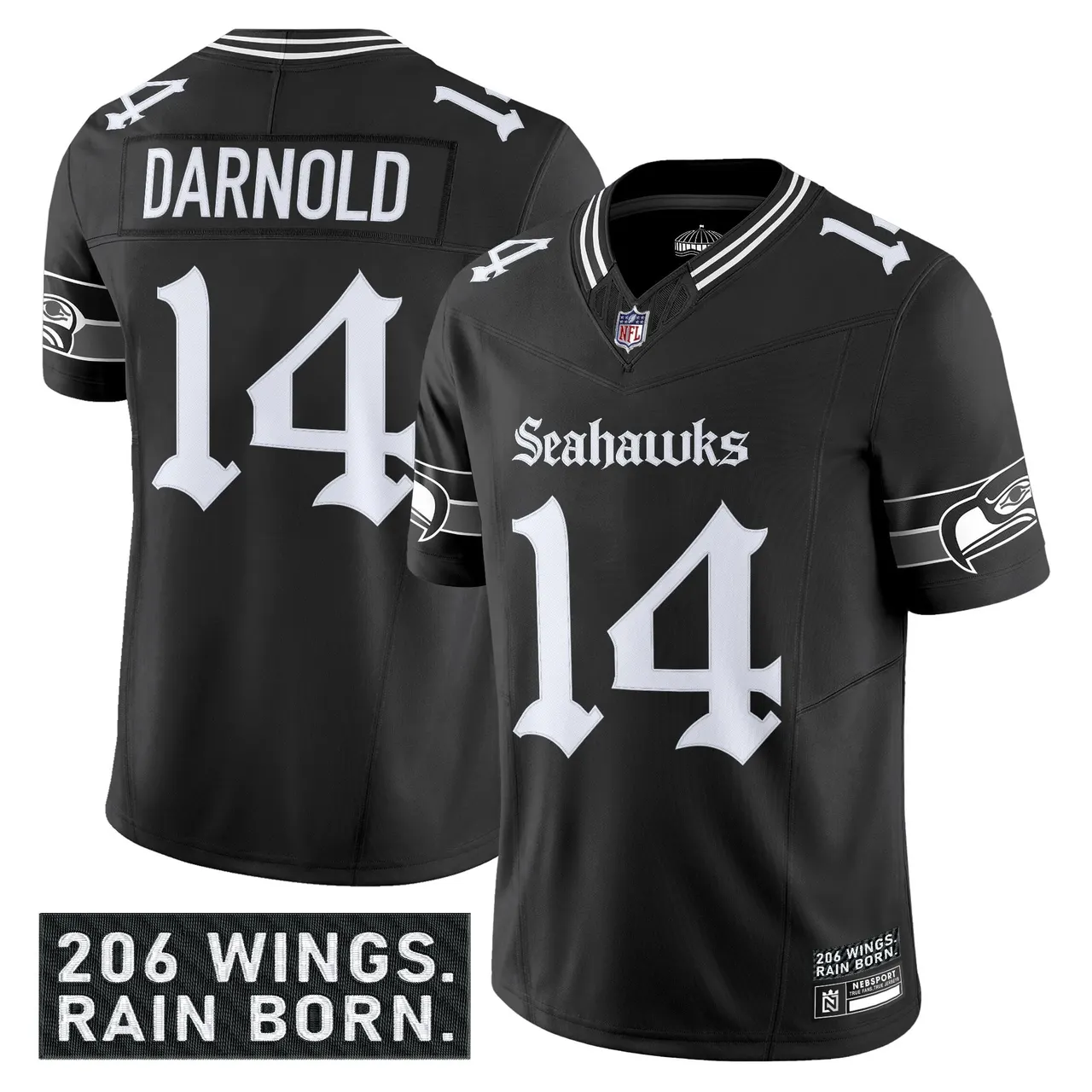 Shadows Edition' Seattle Seahawks Nike Vapor Limited Stitched Jersey - Black