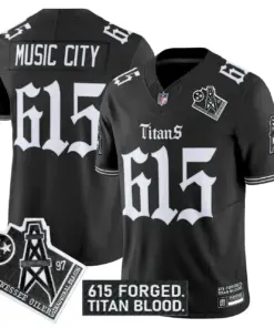 Gothic Shadows Drop' Tennessee Titans Nike Vapor Limited Stitched Jersey - Black - Image 2