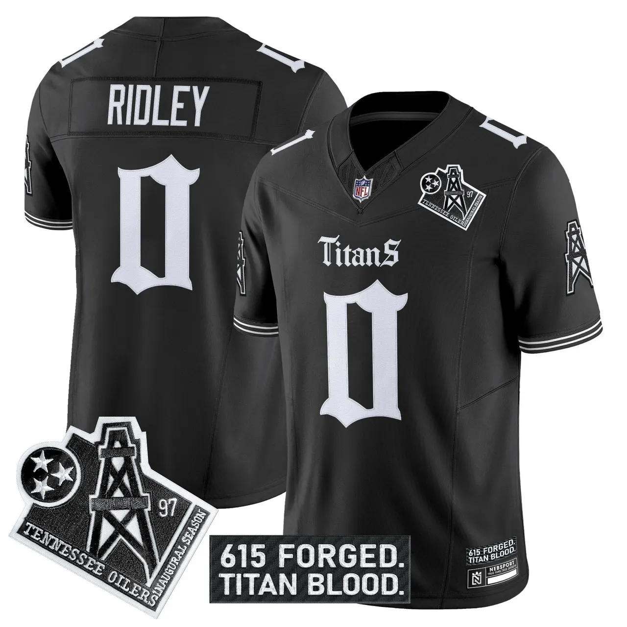 Gothic Shadows Drop' Tennessee Titans Nike Vapor Limited Stitched Jersey - Black - Image 6