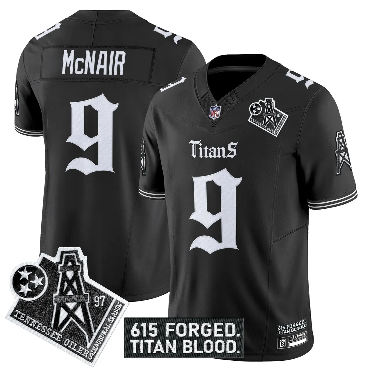 Gothic Shadows Drop' Tennessee Titans Nike Vapor Limited Stitched Jersey - Black - Image 9