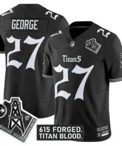 Gothic Shadows Drop' Tennessee Titans Nike Vapor Limited Stitched Jersey - Black - Image 10