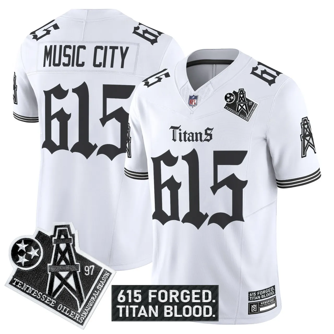 Gothic Shadows Drop' Tennessee Titans Nike Vapor Limited Stitched Jersey - Black - Image 12