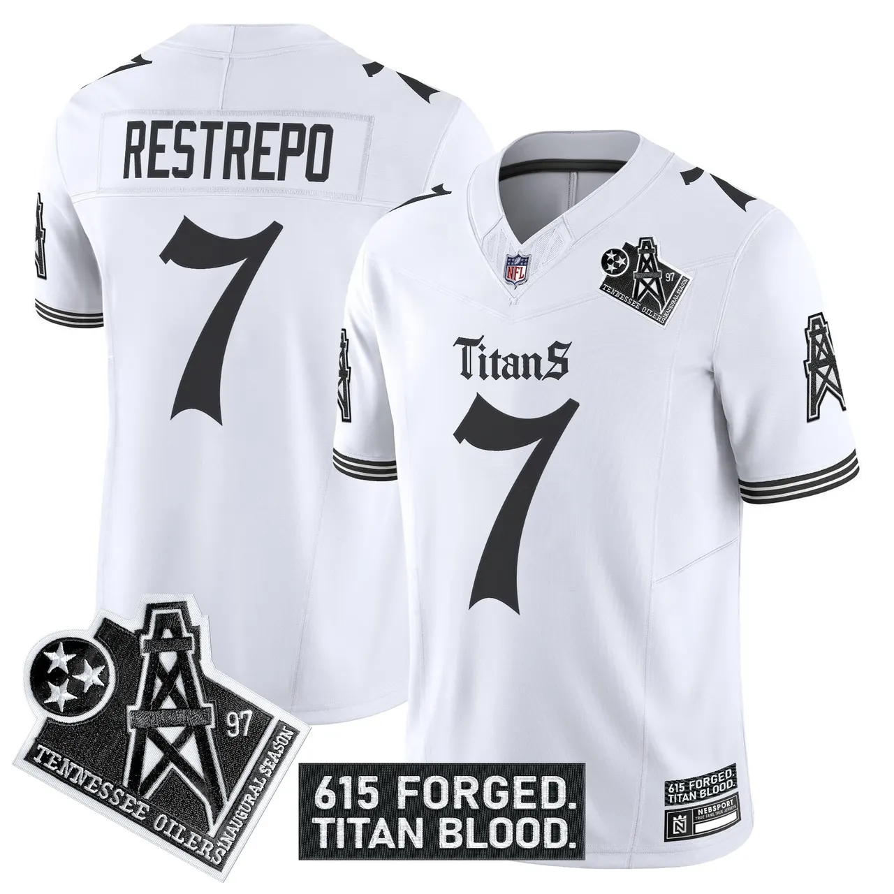 Gothic Shadows Drop' Tennessee Titans Nike Vapor Limited Stitched Jersey - Black - Image 13