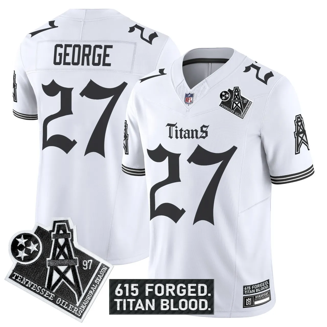 Gothic Shadows Drop' Tennessee Titans Nike Vapor Limited Stitched Jersey - Black - Image 20