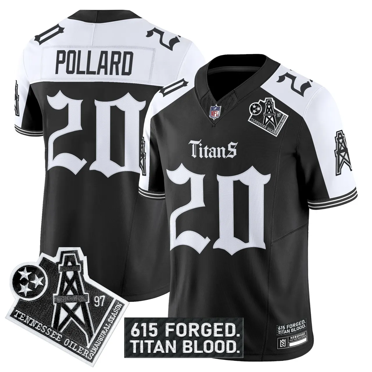 Gothic Shadows Drop' Tennessee Titans Nike Vapor Limited Stitched Jersey - Black - Image 25