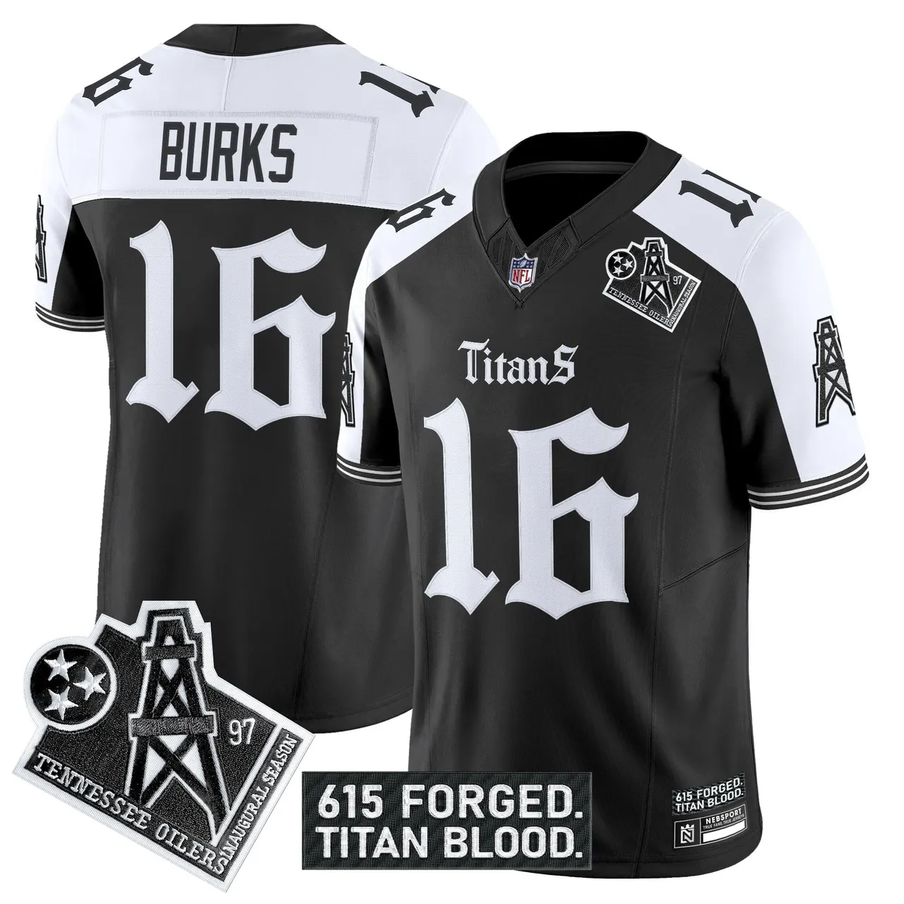 Gothic Shadows Drop' Tennessee Titans Nike Vapor Limited Stitched Jersey - Black - Image 27