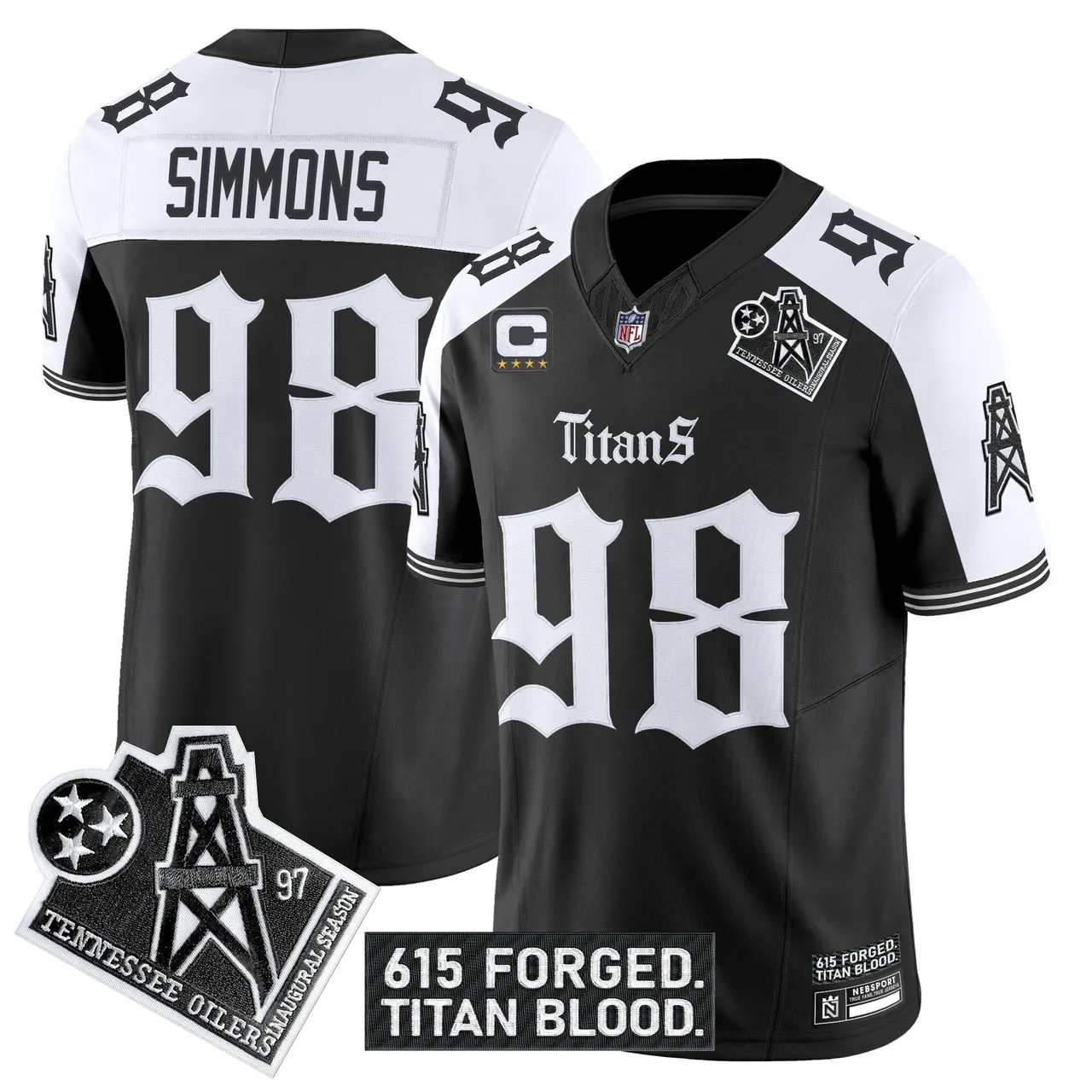 Gothic Shadows Drop' Tennessee Titans Nike Vapor Limited Stitched Jersey - Black - Image 28